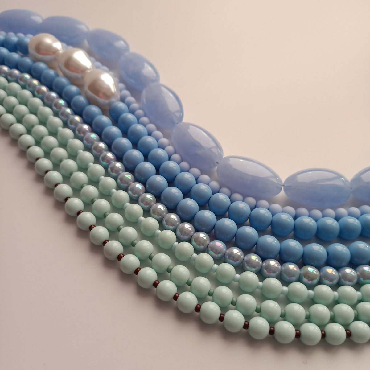 Ketting Icy blue 6mm
