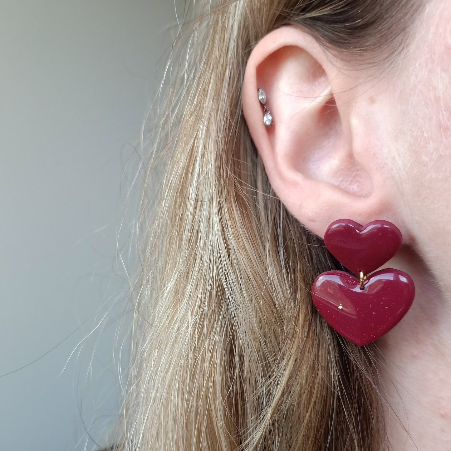 Oorbellen Double love M