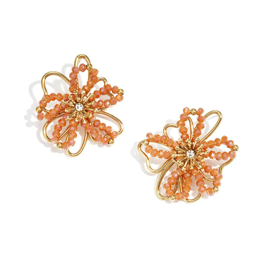 Studs Beaded Flower