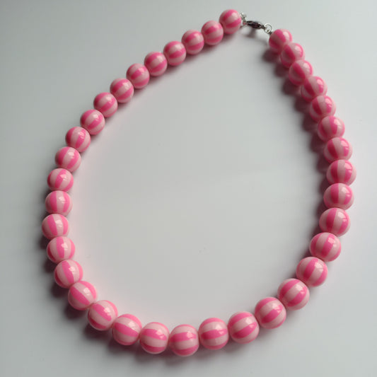 Ketting Zuurstok roze 12mm