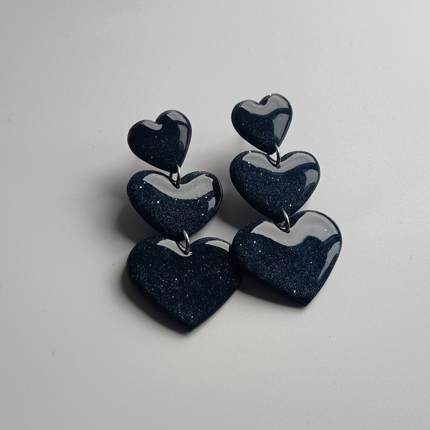 Oorbellen Triple hearts