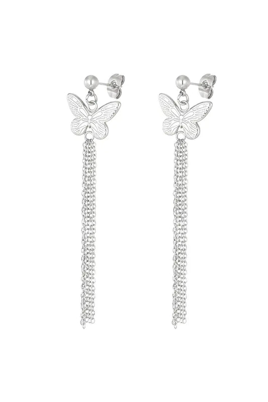 Oorbellen Butterfly chains