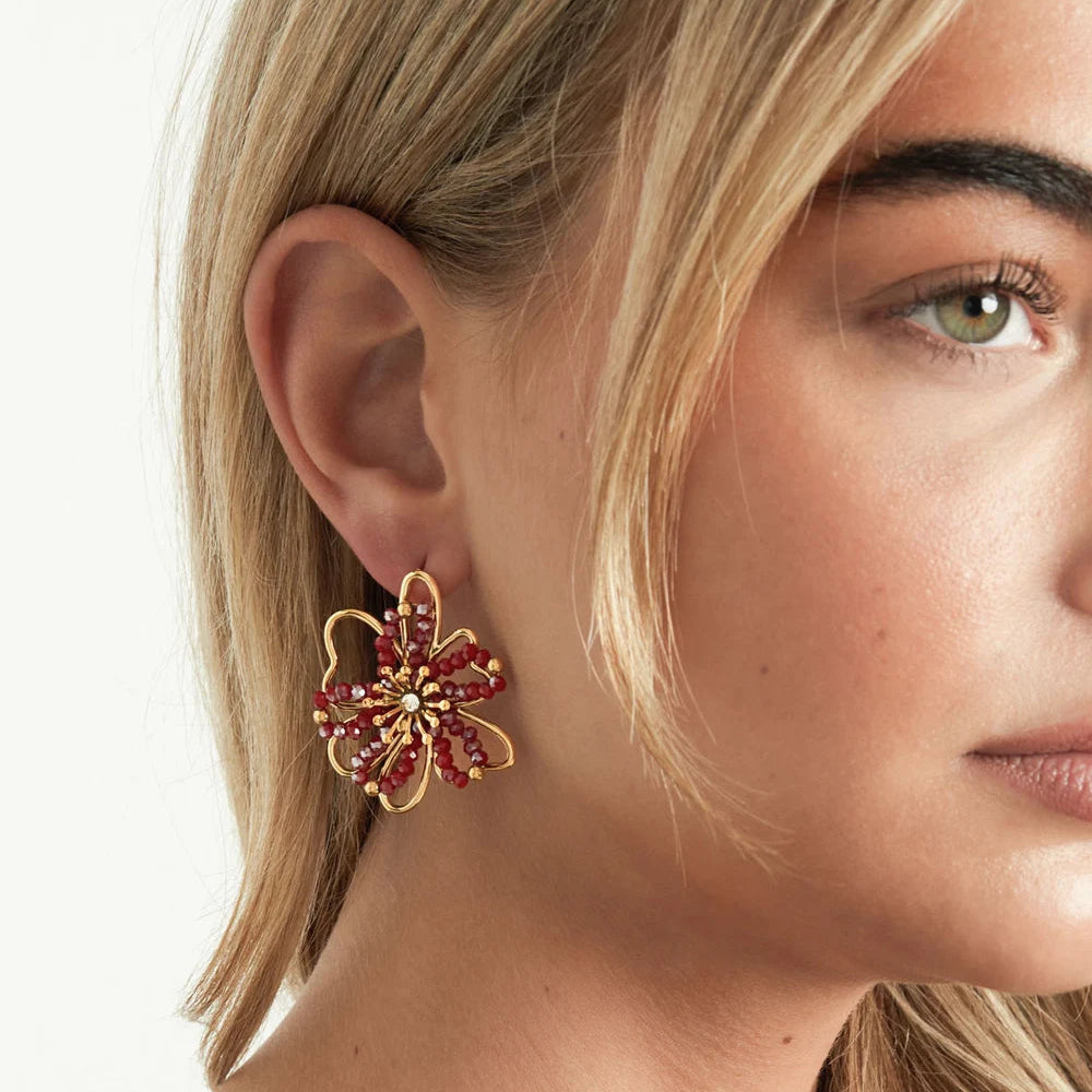 Studs Beaded Flower